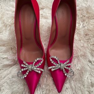 AMINA MUADDI
Rosie Crystal-Embellished Satin Pumps